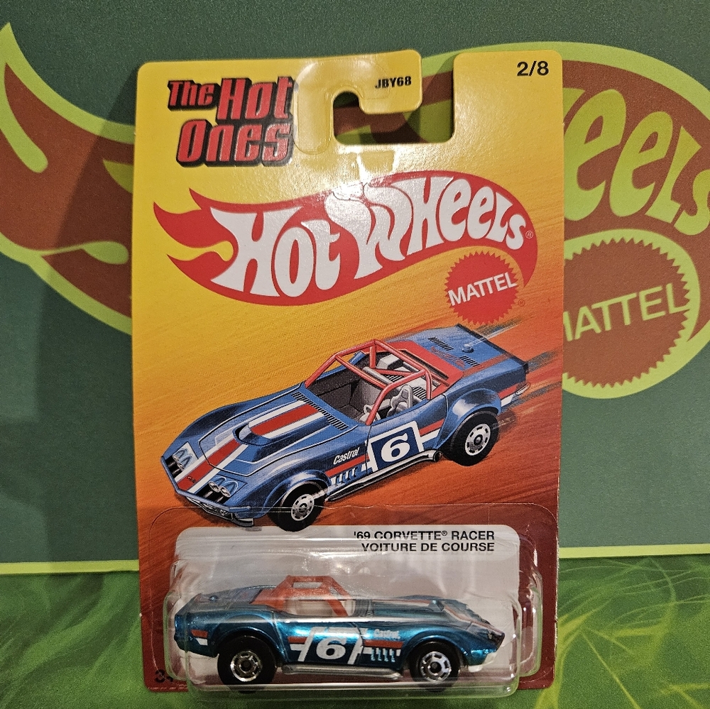 HotWheels Blue '69 Corvette Racer Die-Cast Car